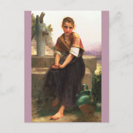 The Broken Pitcher av William-Adolphe Bouguereau Vykort