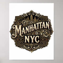 The Bronx Boogie Down Rep Emblem Med Stadssiluett  Poster