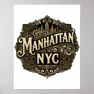 The Bronx Boogie Down Rep Emblem Med Stadssiluett Poster
