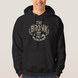 The Bronx Förfallen Vapen Med Lejon Och Stadssilue Hoodie