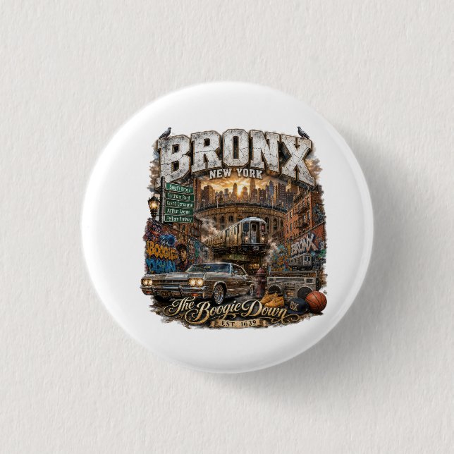The Bronx New York Boogie Down Urban Collage Knapp (Framsida)