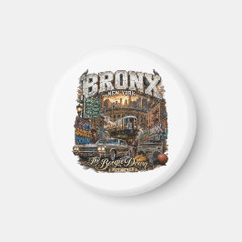 The Bronx New York Boogie Down Urban Collage Magnet
