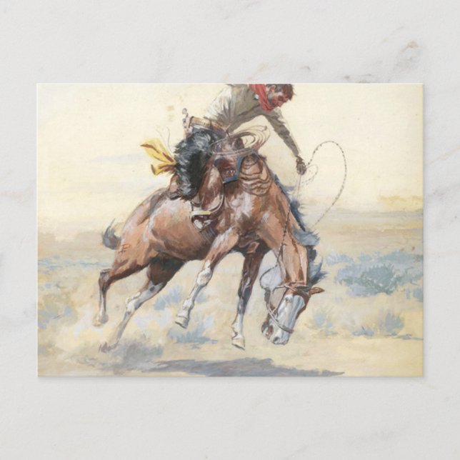 The Bucker 1904 Av Charles Marion Russell Vykort (Framsida)