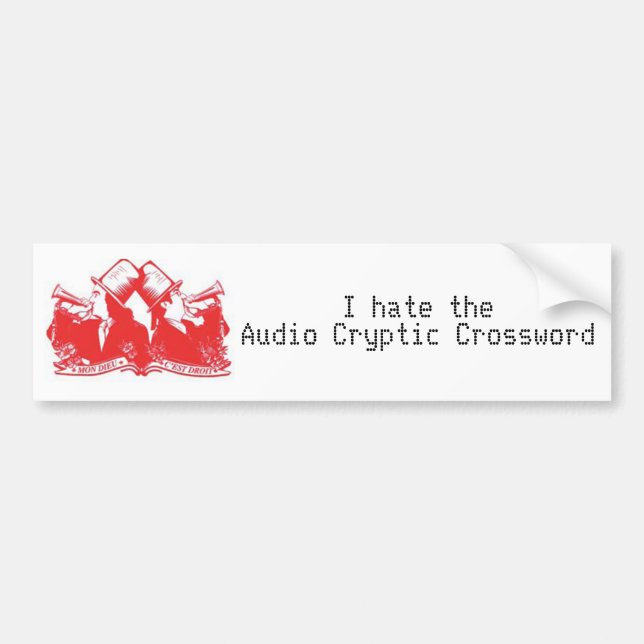 The Bugle: Jag hatar det Audio Cryptic Crossword Bildekal (Framsidan)