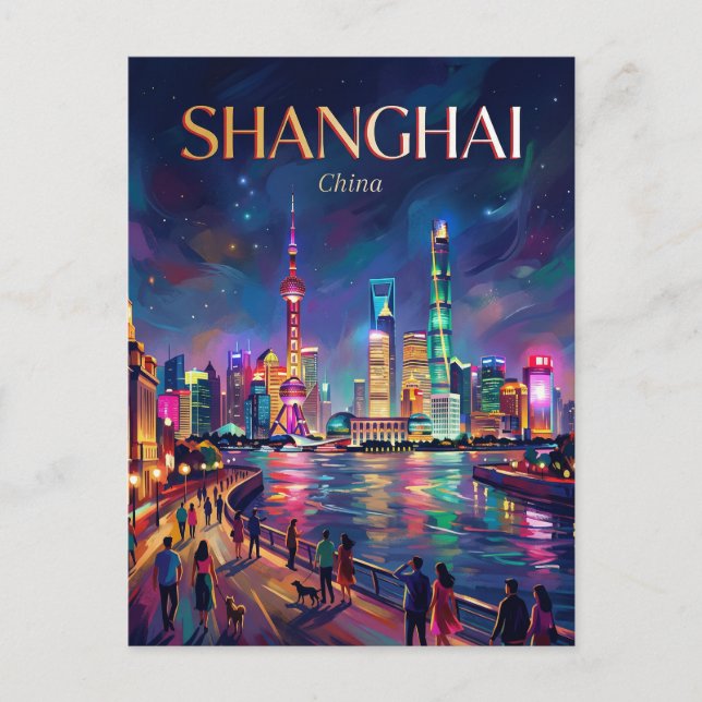 The Bund Kina Vykort (Framsida)