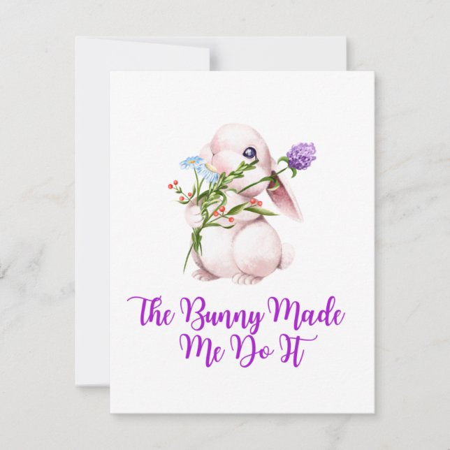 The Bunny Made Me Do It på en  Julkort (Framsida)