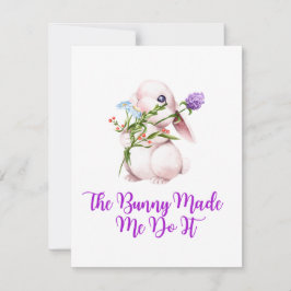 The Bunny Made Me Do It på en  Julkort