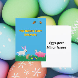 The Bunny Sent Backups Julkort