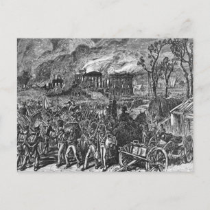 The Burning of Washington 1814 Vykort