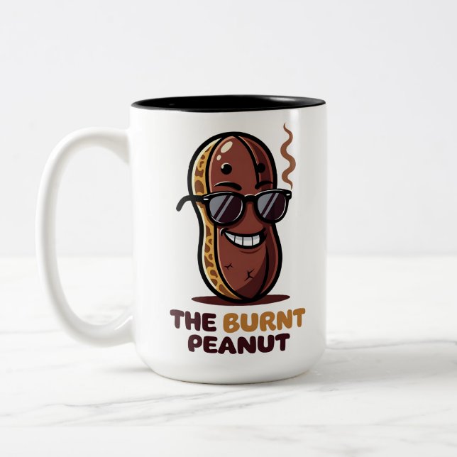 The burnt peanut Två-Tonad mugg (Vänster)