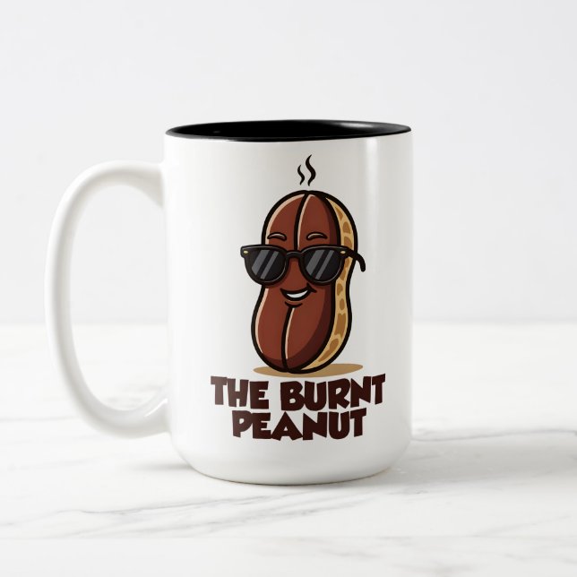 The burnt peanut Två-Tonad mugg (Vänster)