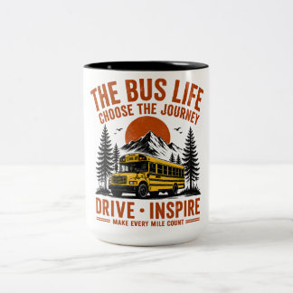 The Bus Life Retro Berg Kaffemugge - Välj Th Två-Tonad Mugg