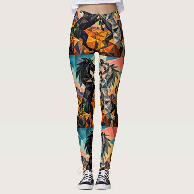 The Bystanders – Ödlan och Kaktusen Leggings (Framsida)