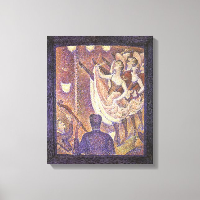 The Can Dance, Le Chahut av Georges Seurat Canvastryck (Framsida)