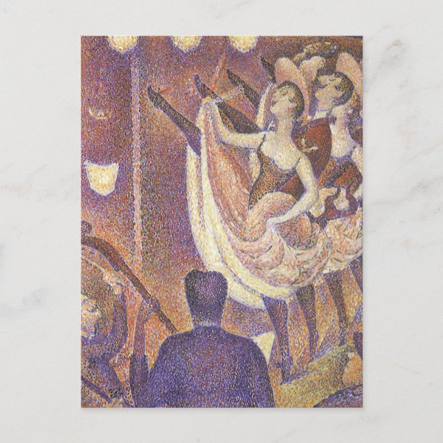 The Can Dance, Le Chahut av Georges Seurat Vykort (Framsida)