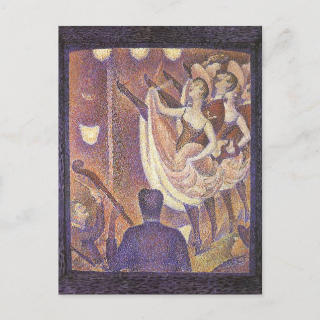 The Can Dance, Le Chahut av Georges Seurat Vykort (Framsida)