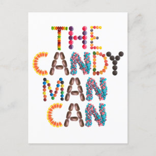 The Candy Man Can - uppmuntrar Halloween Vykort