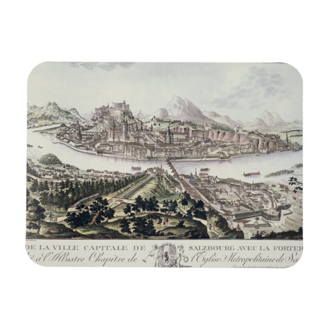 The Capital City and Fortress of Salzburg. Magnet (Horisontell)