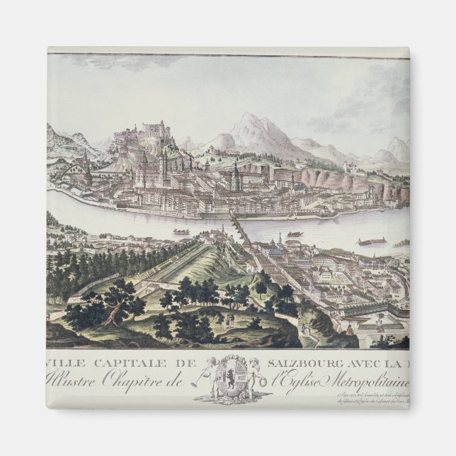 The Capital City and Fortress of Salzburg. Magnet (Framsidan)
