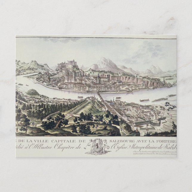 The Capital City and Fortress of Salzburg. Vykort (Framsida)