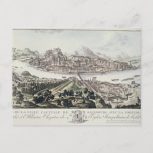 The Capital City and Fortress of Salzburg. Vykort