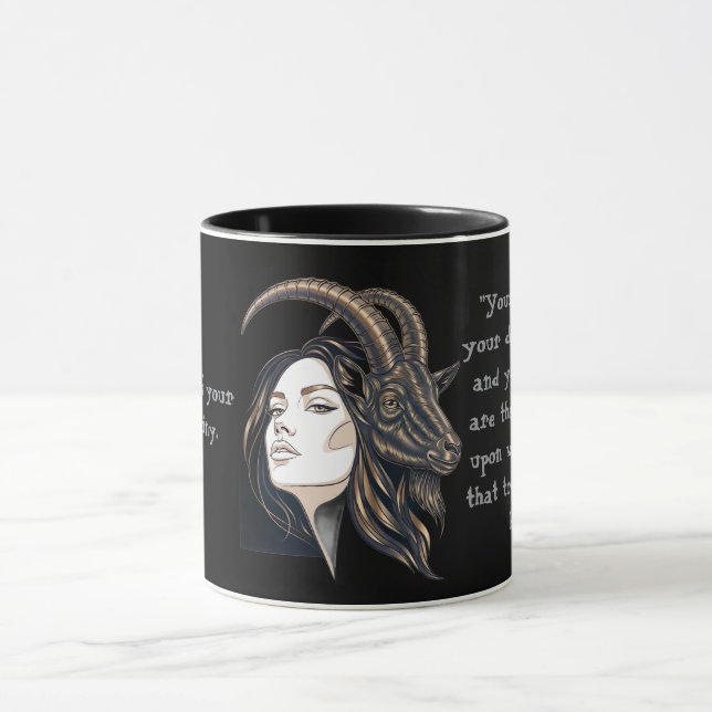 The Capricorn Lady: Luxury Two-Tone Mug Mugg (Center)