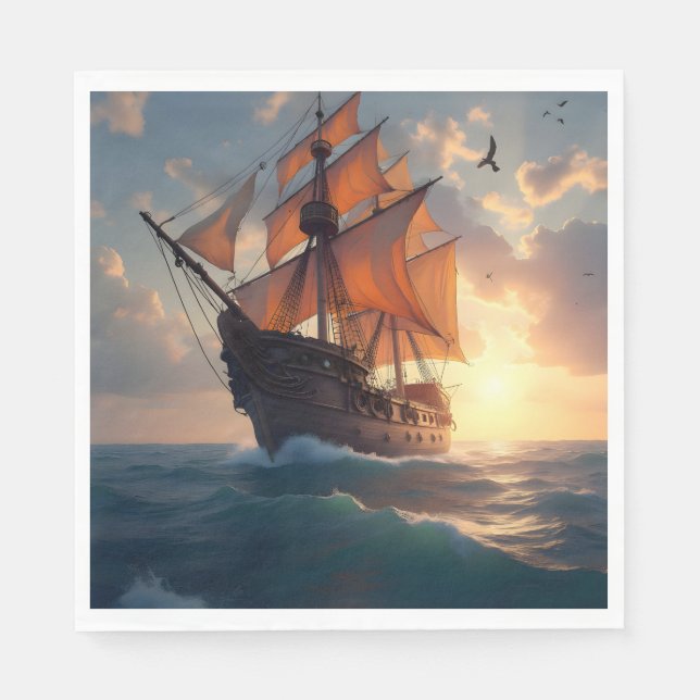 The Captains Pride – Marin Fartygs Konst Konsts Se Pappersservett (Framsidan)
