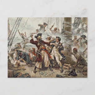 The Capture of Blackbeard Vykort