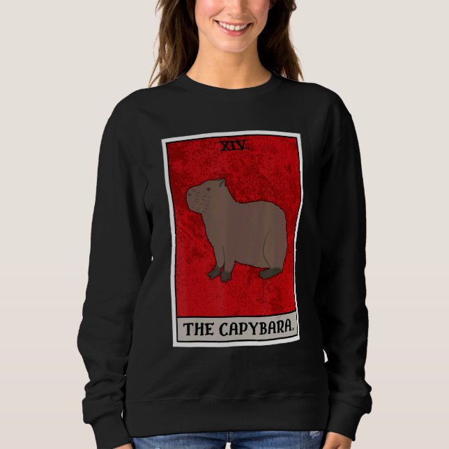 The Capybara Tarot Card Semi Aquatic Big Rodent Ca T Shirt (Framsida)