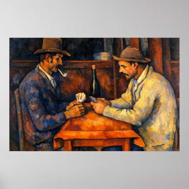 The Card Players by Paul Cezanne Poster (Framsidan)
