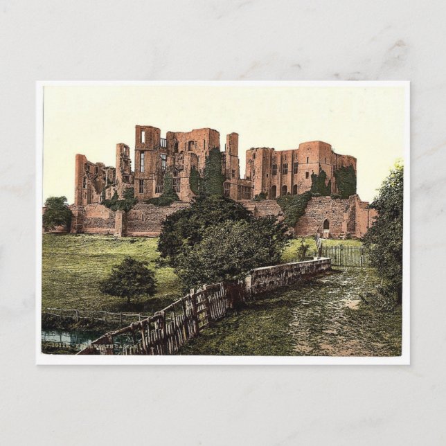 The castle, Kenilworth, England sällsynt Photochro Vykort (Framsida)