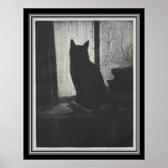 "The Cat" ca. 1900 av CRW Nevinson Poster (Framsidan)