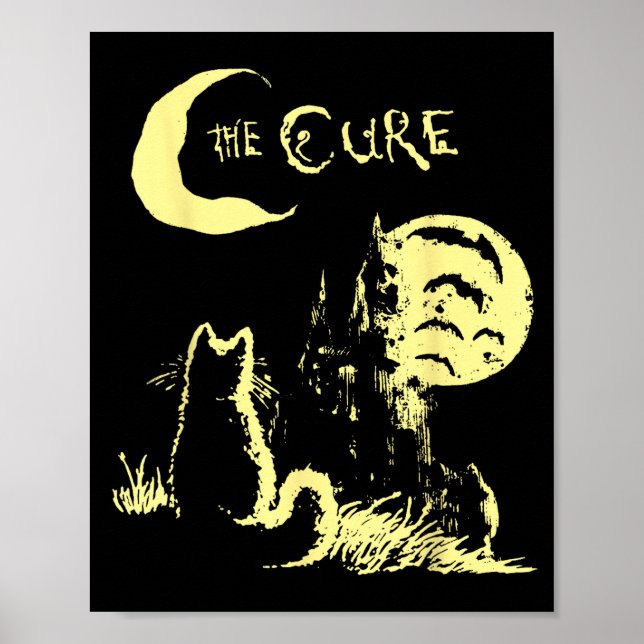 The Cat Gothic Retro Cat Lover Men Women Kids  Poster (Framsidan)