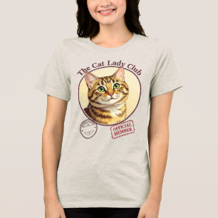 The Cat Lady Club Motif Officiell medlem T Shirt