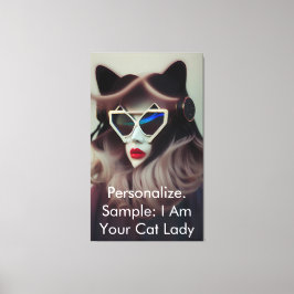 The Cat Lady (Customizable) Canvastryck