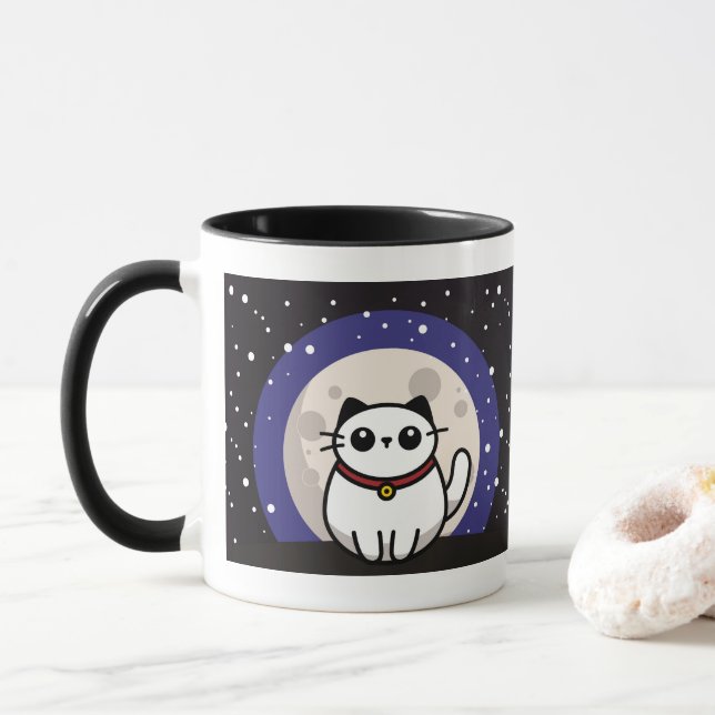 The Cat on the Moon Mug Mugg (Med munk)