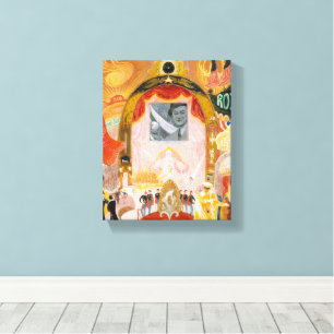 The Cathedrals of Broadway by Florine Stettheimer Canvastryck
