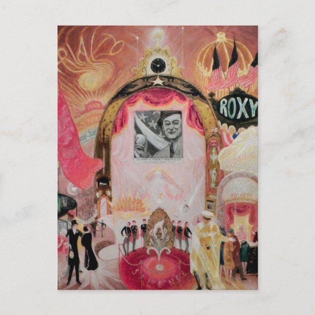 The Cathedrals of Broadway by Florine Stettheimer Vykort (Framsida)