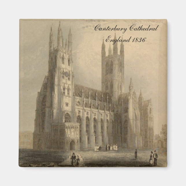 The Cathedrals of England Series: Canterbury 1836 Magnet (Framsidan)