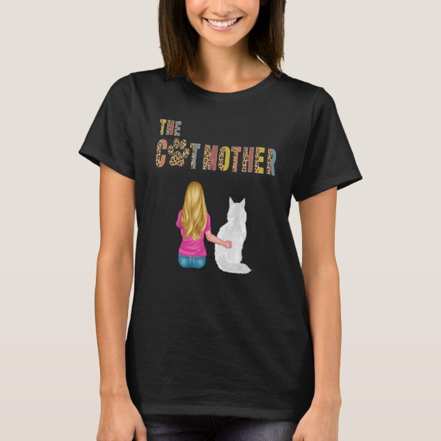 The Catmother Maine Coon Cat     Mother Cat Mom T Shirt (Framsida)