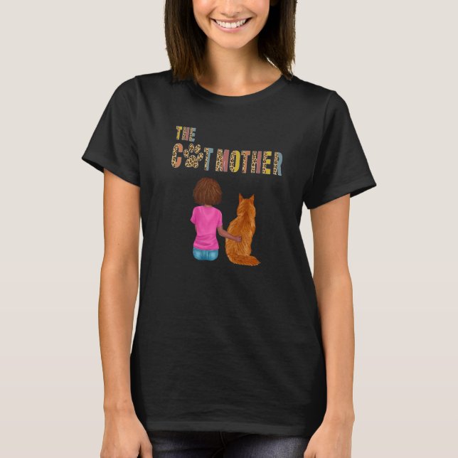 The Catmother Maine Coon Cat   Mother Cat Mom T Shirt (Framsida)