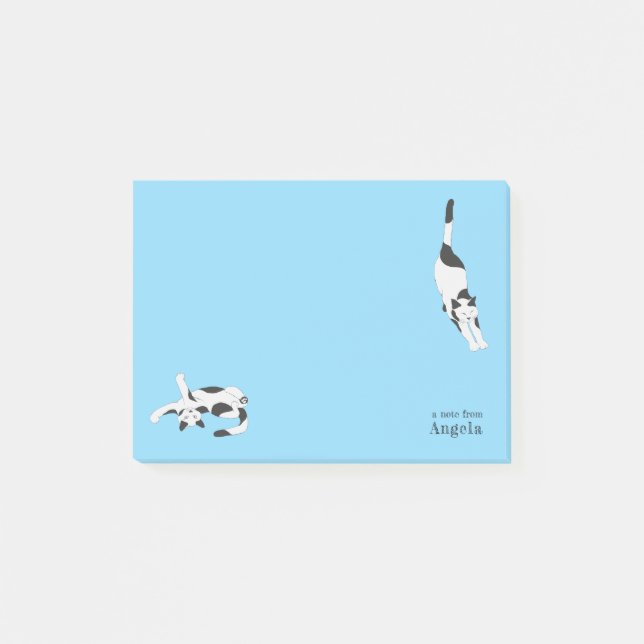 The Cats of cadstudios Blue Post-it Block (Framsida)