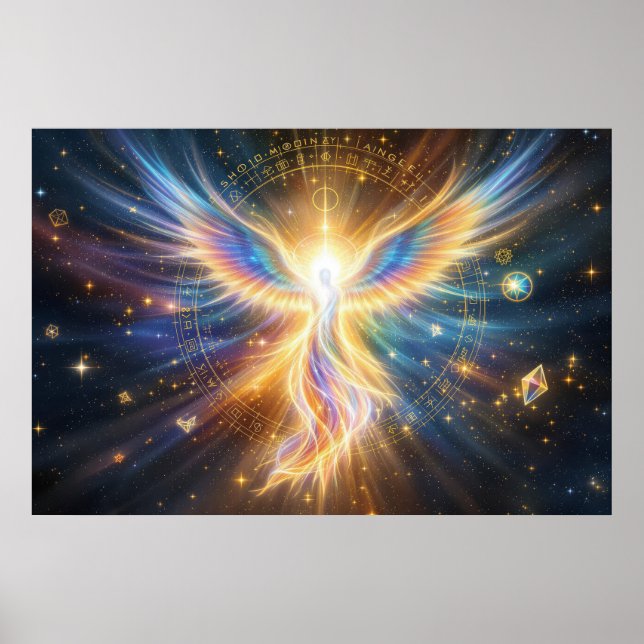 The Celestial Phoenix: Guardian of Ancient Wisdom Poster (Framsidan)