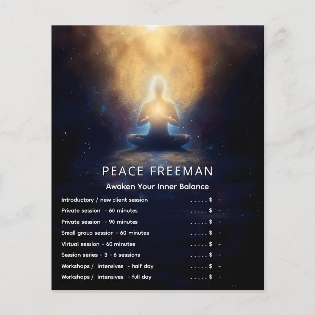 The Center Within | Mindfull stillhet Flygblad (Framsidan)