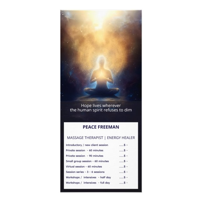 The Center Within | Mindfull stillhet Reklamkort (Framsidan)