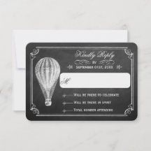 The Chalkboard Varm Luft Ballong Bröllopssamling