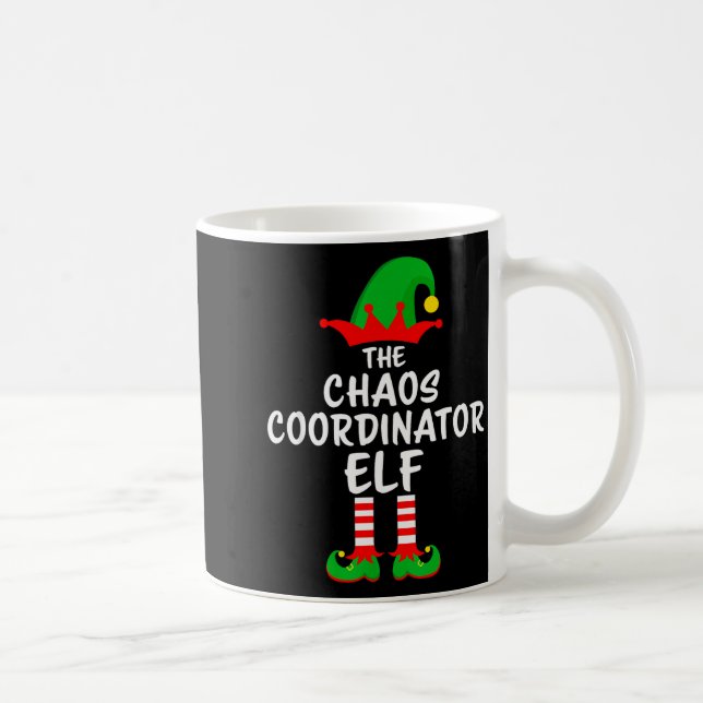 The Chaos Coordinator Elf Matching Family Christma Kaffemugg (Höger)