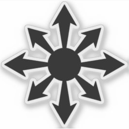 The Chaos Star - v2 (black) Klistermärken