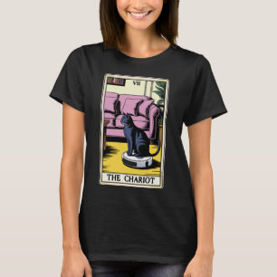 The Chariot Robot Dammsugare Katt Rolig Tarot C T Shirt