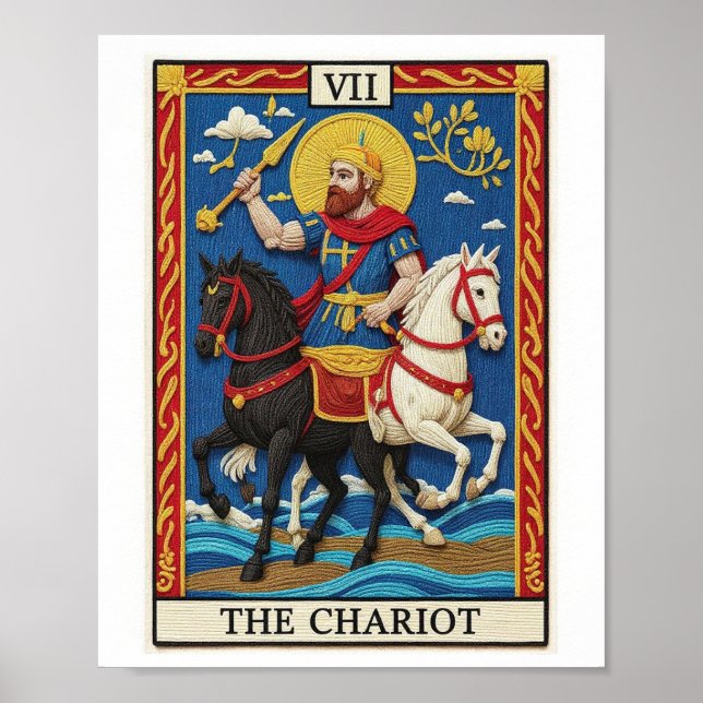 The Chariot Tarotkort Affisch (Framsidan)